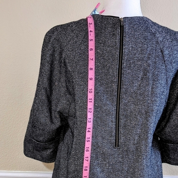 Black & White Jeweled Neckline Boxy Retro Dress with Pockets - Picture 10 of 13